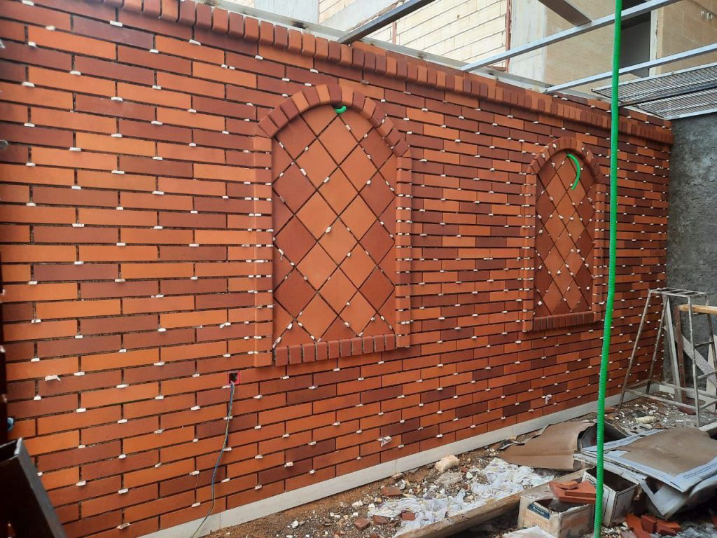 خشک کردن نمای آجری