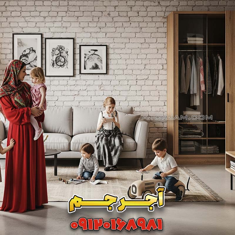 آجر سفید دکوراتیو در یک نشیمن روشن و دلباز به سبک اسکاندیناویایی از محصولات آجر جم.