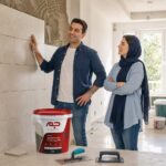 نصب کاشی روی کاشی با چسب خمیری جم