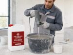 اختلاط دوغاب پیوندی با چسب بتن جم