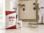 اجرای اسلب سرامیکی با چسب دو جزئی جم M-30