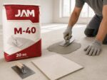 اصلاح جزئی کف با چسب پودری جم M-40