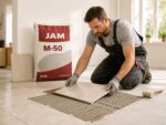 نصب سرامیک کف با چسب پودری جم M-50