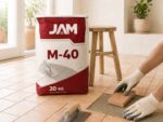 اجرای آجر کف داخلی با چسب پودری جم M-40