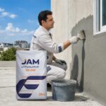 اجرای عایق پودری جم روی دیوار خارجی
